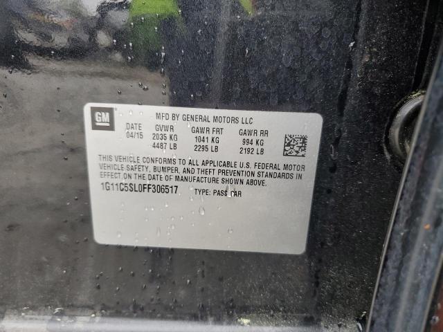 1G11C5SL0FF306517 - 2015 CHEVROLET MALIBU 1LT 黑色 照片 12