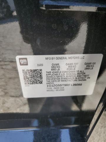 1G1ZG5ST9RF139098 - 2024 CHEVROLET MALIBU RS BLACK photo 12