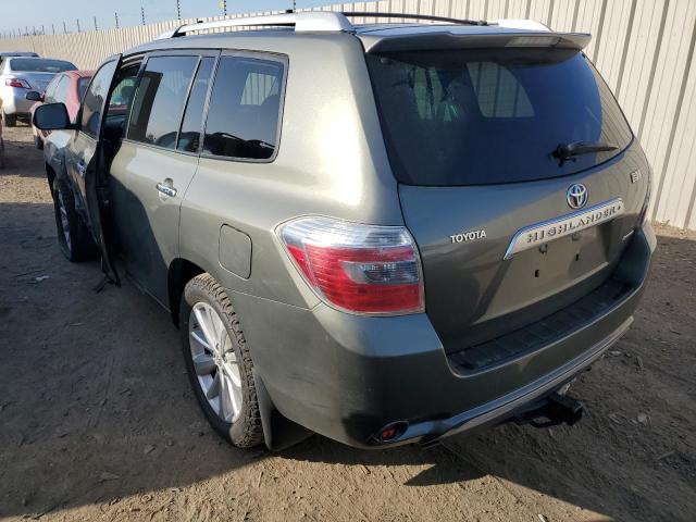 JTEEW44A782001740 - 2008 TOYOTA HIGHLANDER HYBRID LIMITED GREEN photo 2