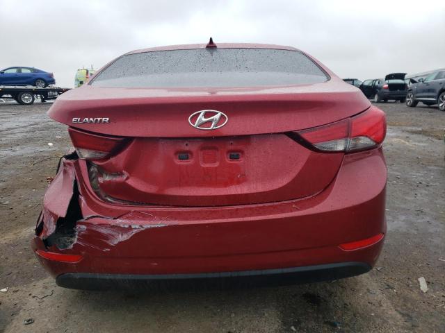 5NPDH4AE1GH772189 - 2016 HYUNDAI ELANTRA SE RED photo 6