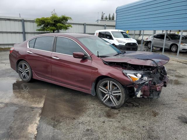 1HGCR2F19HA234143 - 2017 HONDA ACCORD SPORT SPECIAL EDITION BURGUNDY photo 4