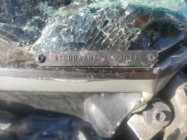 5TEUU42NX9Z633611 - 2009 TOYOTA TACOMA ACCESS CAB შავი ფოტო 12