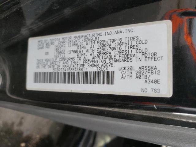 5TBRT34153S438817 - 2003 TOYOTA TUNDRA ACCESS CAB SR5 TWO TONE photo 10