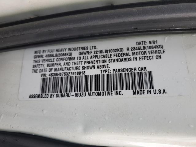 4S3BH675X27618913 - 2002 SUBARU LEGACY OUTBACK AWP 白色 照片 12