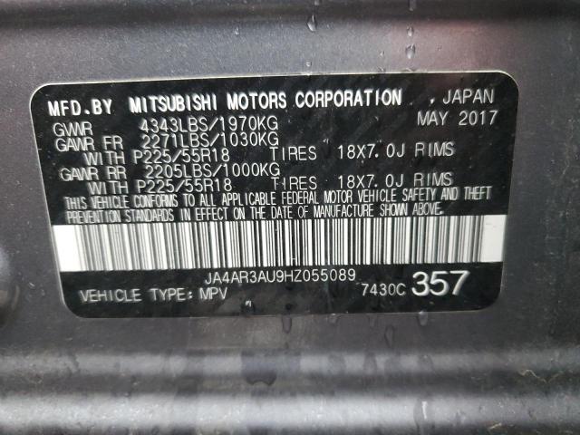 JA4AR3AU9HZ055089 - 2017 MITSUBISHI OUTLANDER ES SILVER photo 12