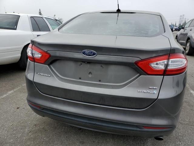 3FA6P0LU1ER177237 - 2014 FORD FUSION SE HYBRID GRAY photo 6