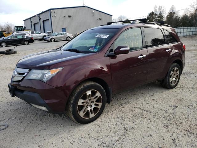 2HNYD28679H500090 - 2009 ACURA MDX TECHNOLOGY MAROON photo 1