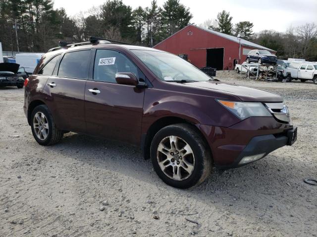 2HNYD28679H500090 - 2009 ACURA MDX TECHNOLOGY MAROON photo 4