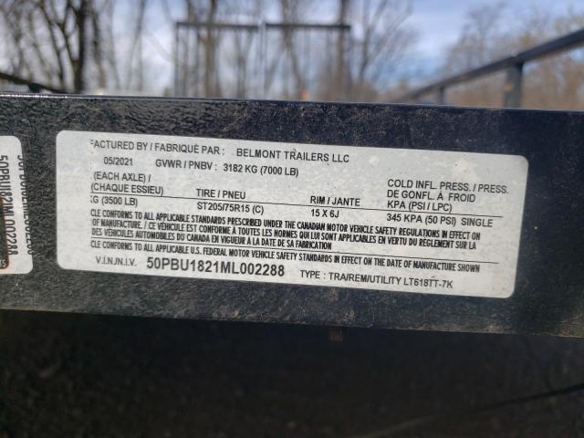 50PBU1821ML002288 - 2021 UTILITY TRAILER Qara foto 10