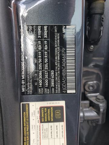 4JGDA5HB8CA046879 - 2012 MERCEDES-BENZ ML 350 4MATIC GRAY photo 13