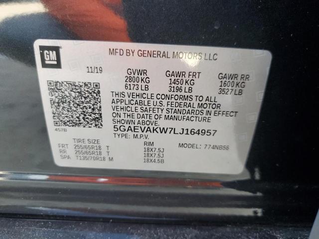 5GAEVAKW7LJ164957 - 2020 BUICK ENCLAVE ESSENCE 灰色 照片 13