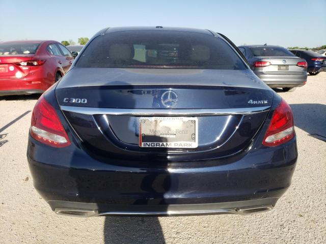 55SWF4KB6JU252769 - 2018 MERCEDES-BENZ C 300 4MATIC BLUE photo 6