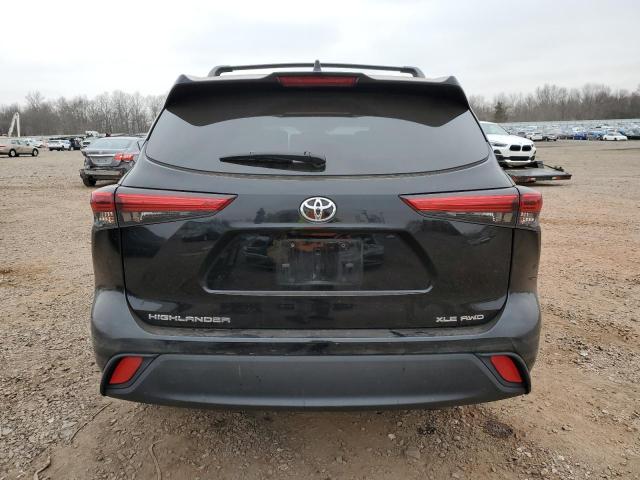 5TDGZRBH6MS120125 - 2021 TOYOTA HIGHLANDER XLE BLACK photo 6