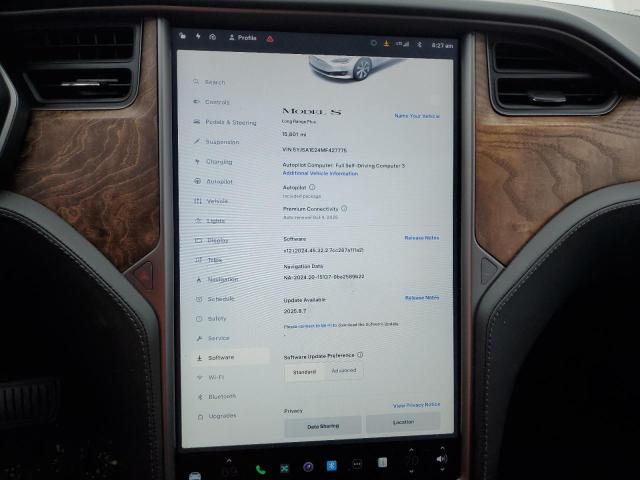 5YJSA1E24MF427775 - 2021 TESLA MODEL S WHITE photo 9