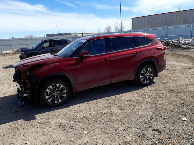 5TDGZRBH7MS153019 - 2021 TOYOTA HIGHLANDER XLE Bordo foto 1