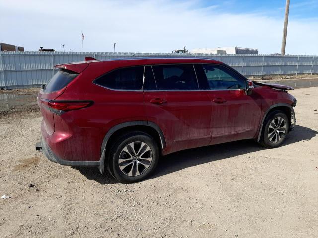 5TDGZRBH7MS153019 - 2021 TOYOTA HIGHLANDER XLE Bordo foto 3