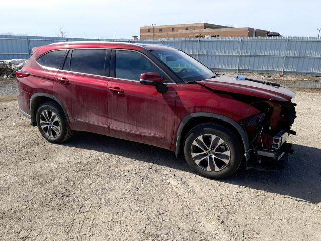 5TDGZRBH7MS153019 - 2021 TOYOTA HIGHLANDER XLE Bordo foto 4