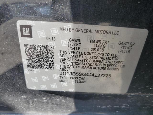 1G1JB5SG4J4137225 - 2018 CHEVROLET SONIC LS 灰色 照片 12