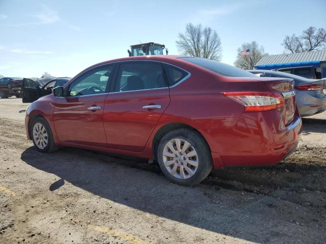 3N1AB7AP6EY334634 - 2014 NISSAN SENTRA S RED photo 2