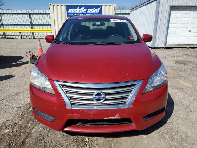 3N1AB7AP6EY334634 - 2014 NISSAN SENTRA S RED photo 5