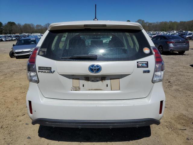 JTDZN3EU5FJ024481 - 2015 TOYOTA PRIUS V WHITE photo 6