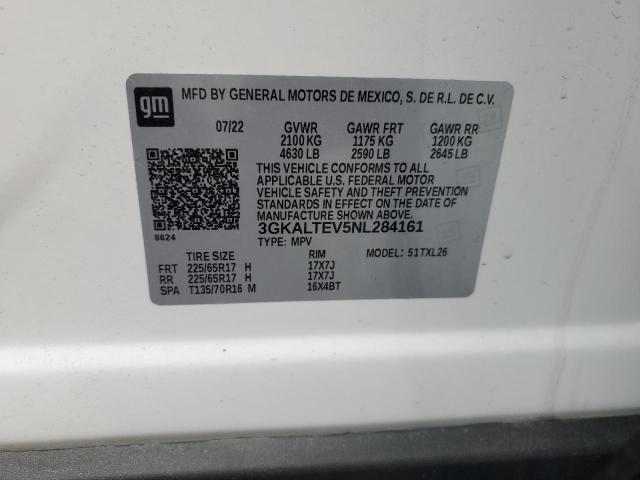 3GKALTEV5NL284161 - 2022 GMC TERRAIN SLE WHITE photo 12