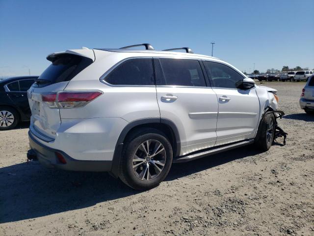 5TDKKRFH8GS124156 - 2016 TOYOTA HIGHLANDER XLE 白色 照片 3