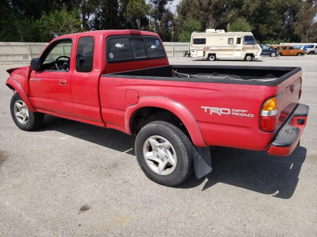 5TESN92NX1Z722309 - 2001 TOYOTA TACOMA XTRACAB PRERUNNER წითელი ფოტო 2