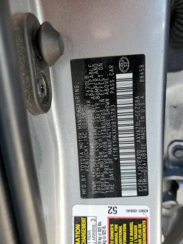 4T1B11HKXKU815783 - 2019 TOYOTA CAMRY L SILVER photo 12