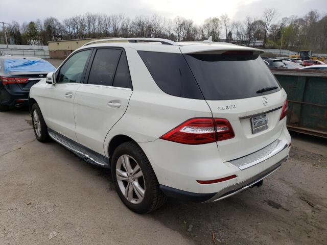 4JGDA5HB1CA014534 - 2012 MERCEDES-BENZ ML 350 4MATIC WHITE photo 2