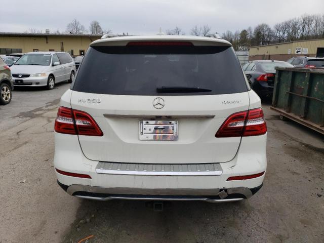 4JGDA5HB1CA014534 - 2012 MERCEDES-BENZ ML 350 4MATIC WHITE photo 6