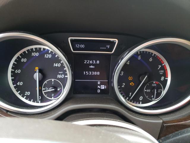 4JGDA5HB1CA014534 - 2012 MERCEDES-BENZ ML 350 4MATIC WHITE photo 9