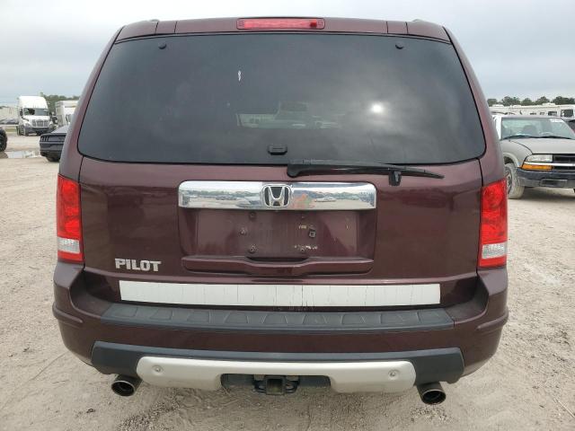 5FNYF3H55AB016460 - 2010 HONDA PILOT EXL MAROON photo 6