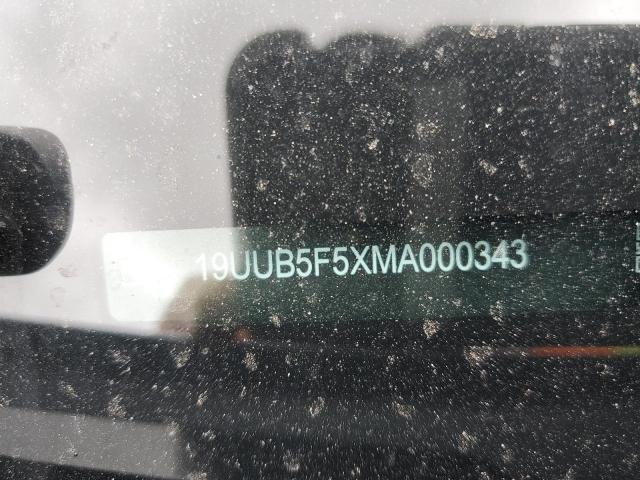 19UUB5F5XMA000343 - 2021 ACURA TLX TECH A Արծաթագույն լուսանկար 12