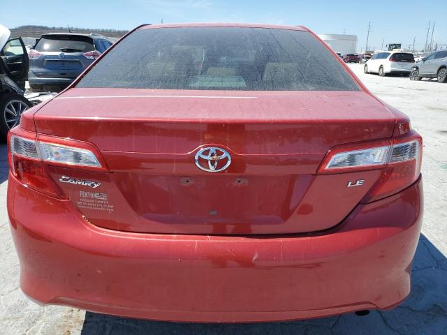 4T4BF1FK0CR241626 - 2012 TOYOTA CAMRY BASE RED photo 6