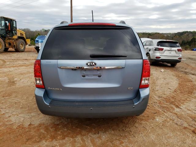 KNDMH4C73C6418371 - 2012 KIA SEDONA EX BLUE photo 6