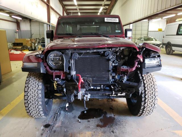 1C4HJXFN8MW606516 - 2021 JEEP WRANGLER RUBICON MAROON photo 5