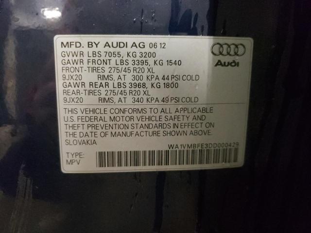 WA1VMBFE3DD000429 - 2013 AUDI Q7 PRESTIGE BLUE photo 13