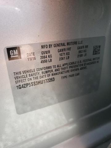 1G4ZP5SS3HU172263 - 2017 BUICK LACROSSE ESSENCE ვერცხლისფერი ფოტო 12