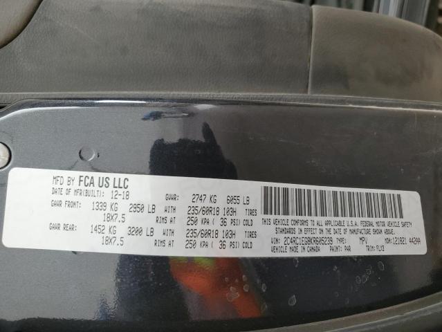 2C4RC1EG8KR605239 - 2019 CHRYSLER PACIFICA TOURING L PLUS GRAY photo 13