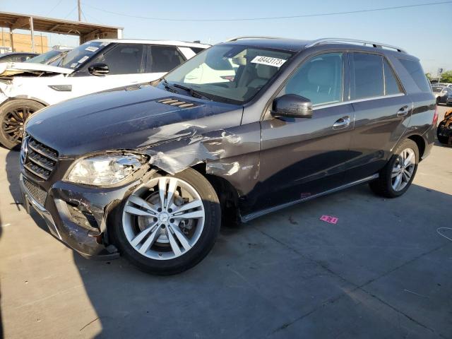 4JGDA5HB9CA033428 - 2012 MERCEDES-BENZ ML 350 4MATIC GRAY photo 1