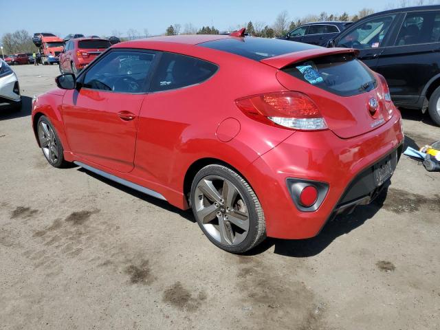 KMHTC6AE1EU184121 - 2014 HYUNDAI VELOSTER TURBO RED photo 2