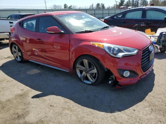 KMHTC6AE1EU184121 - 2014 HYUNDAI VELOSTER TURBO RED photo 4