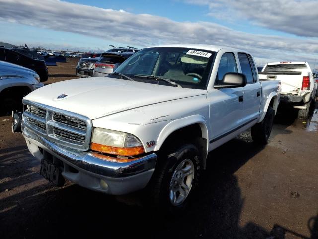 1B7HG48N22S614318 - 2002 DODGE DAKOTA QUAD SLT WHITE photo 1