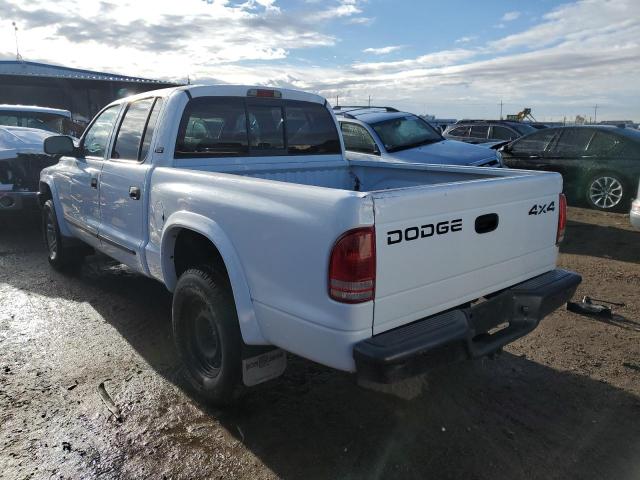 1B7HG48N22S614318 - 2002 DODGE DAKOTA QUAD SLT WHITE photo 2