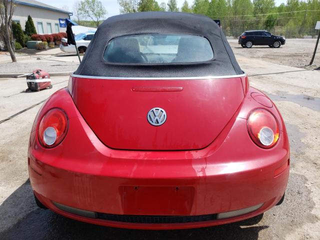 3VWRF31Y36M325093 - 2006 VOLKSWAGEN NEW BEETLE CONVERTIBLE OPTION PACKAGE 1 RED photo 6