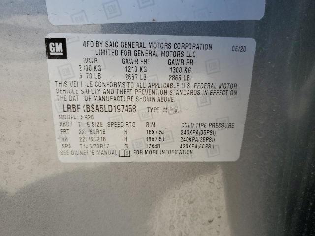 LRBFXBSA5LD197458 - 2020 BUICK ENVISION PREFERRED GRAY photo 14