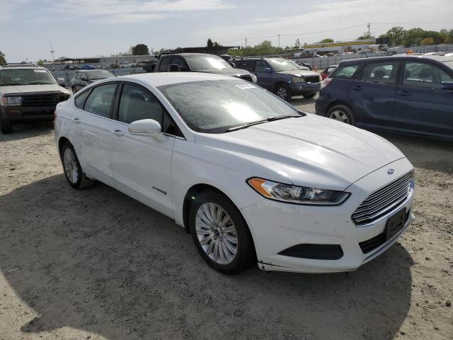 3FA6P0LU3ER164487 - 2014 FORD FUSION SE HYBRID WHITE photo 4