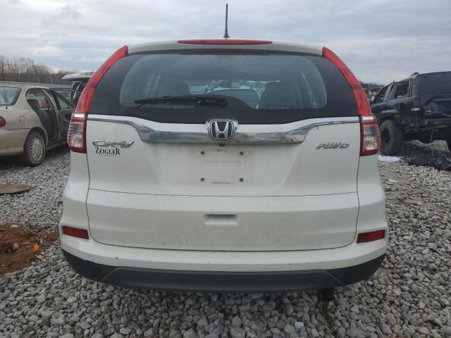 5J6RM4H38FL095880 - 2015 HONDA CR-V LX WHITE photo 6