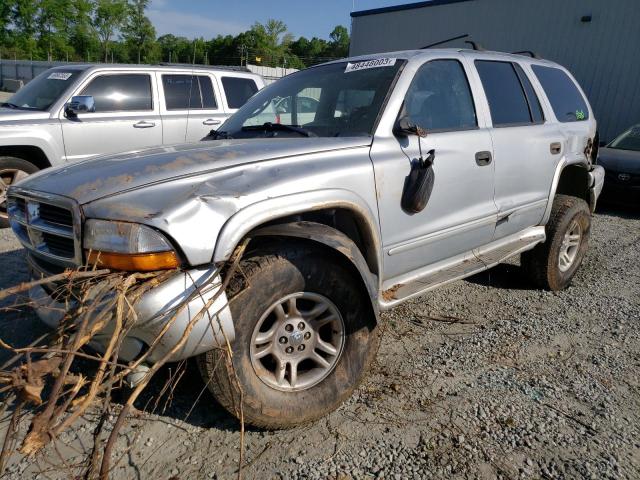 1D4HS48N43F520436 - 2003 DODGE DURANGO SLT SILVER photo 1